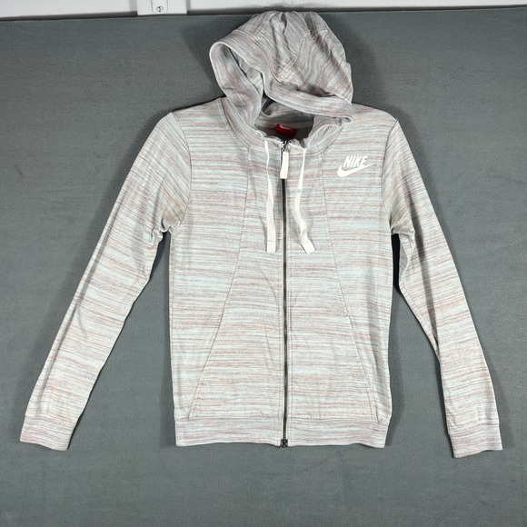 Nike Tops - Nike Womens Full Zip Hoodie XS Multi Space Dye Slim Fit Long Sleeve Logo
